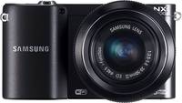 Samsung NX1100 in schwarz mit 20-50 mm von vorne