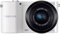 Samsung NX1100 in weiß mit 20-50 mm von vorne