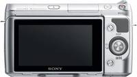 Sony Alpha NEX-F3 in silber von hinten Sony Alpha NEX-F3 in silber von hinten