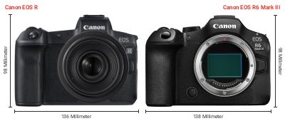 Größenvergleich: Canon EOS R vs. Canon EOS R6 Mark III