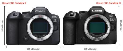 Größenvergleich: Canon EOS R6 Mark II vs. Canon EOS R6 Mark III