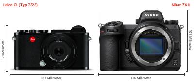 Größenvergleich: Leica CL (Typ 7323) vs. Nikon Z6 II