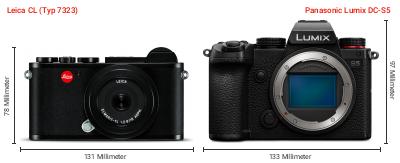 Größenvergleich: Leica CL (Typ 7323) vs. Panasonic Lumix DC-S5