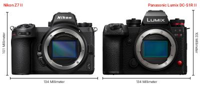 Größenvergleich: Nikon Z7 II vs. Panasonic Lumix DC-S1R II