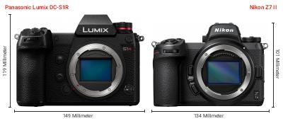 Größenvergleich: Panasonic Lumix DC-S1R vs. Nikon Z7 II