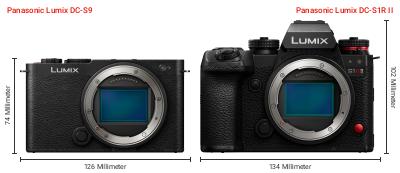 Größenvergleich: Panasonic Lumix DC-S9 vs. Panasonic Lumix DC-S1R II