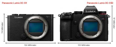 Größenvergleich: Panasonic Lumix DC-S9 vs. Panasonic Lumix DC-S5D Größenvergleich: Panasonic Lumix DC-S9 vs. Panasonic Lumix DC-S5D