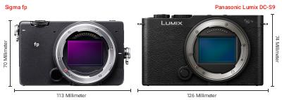 Größenvergleich: Sigma fp vs. Panasonic Lumix DC-S9 Größenvergleich: Sigma fp vs. Panasonic Lumix DC-S9