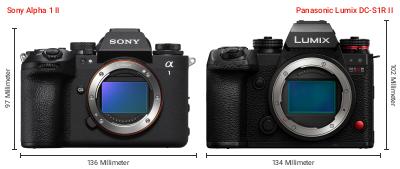 Größenvergleich: Sony Alpha 1 II vs. Panasonic Lumix DC-S1R II