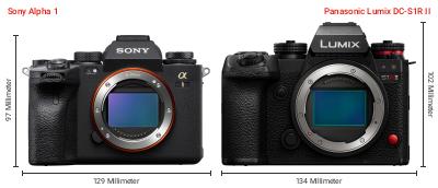 Größenvergleich: Sony Alpha 1 vs. Panasonic Lumix DC-S1R II