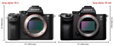 Größenvergleich: Sony Alpha 7R II vs. Sony Alpha 7R IIIA