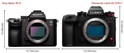 Größenvergleich: Sony Alpha 7R III vs. Panasonic Lumix DC-S1R II